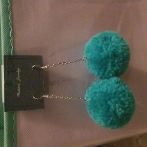 Fluff ball earrings
